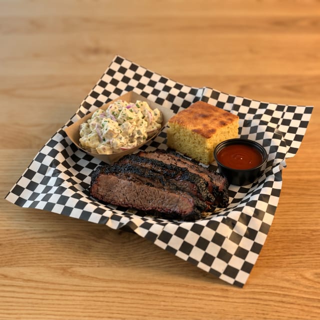 Brisket Taco with Side.
